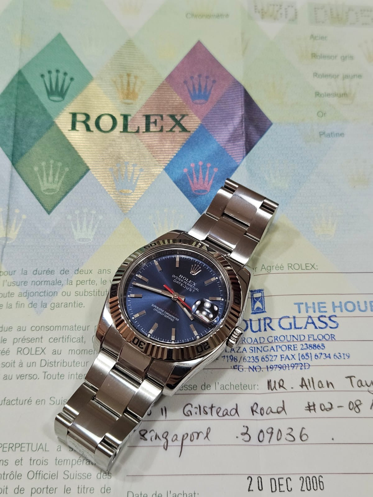 [Watch & Card] Rolex Stainless Steel "Turnograph" DJ 36mm