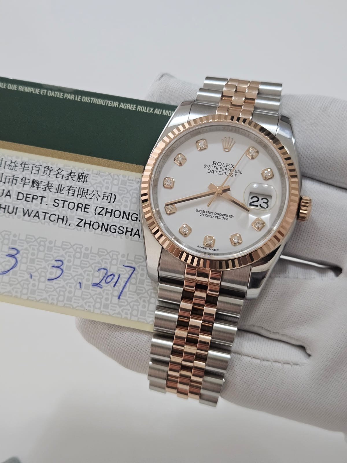 [Watch & Card] Rolex Rose Gold Datejust 36mm, 116231