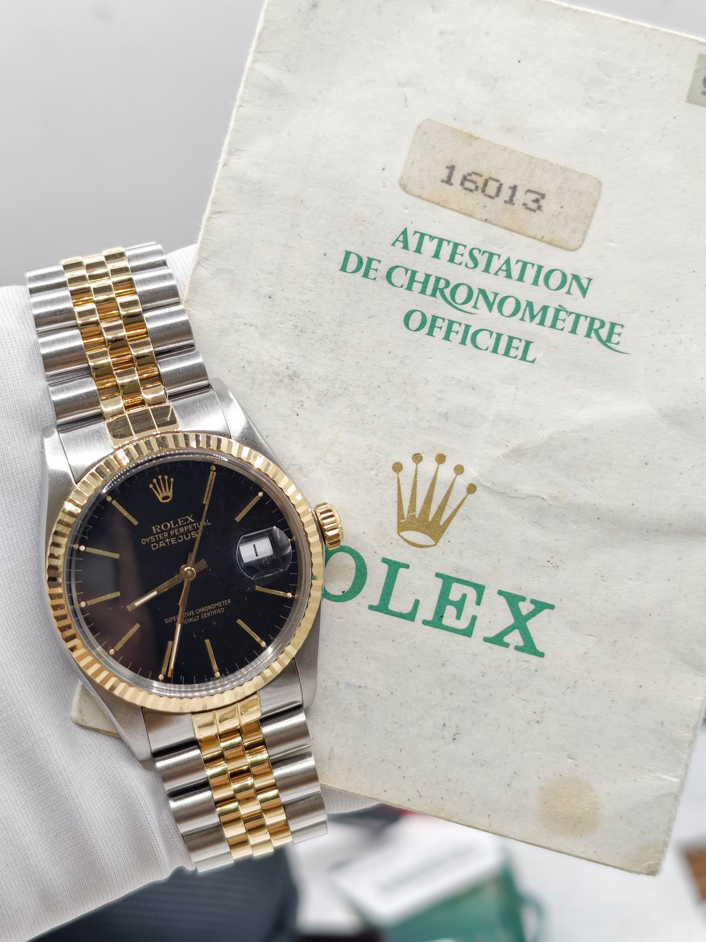 [ Watch & Cert] Rolex Datejust, 16013