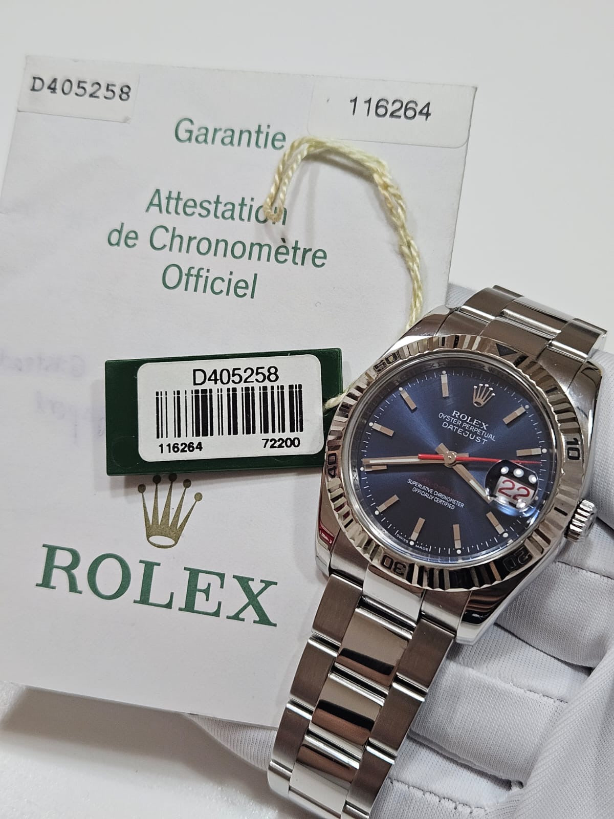 [Watch & Card] Rolex Stainless Steel "Turnograph" DJ 36mm